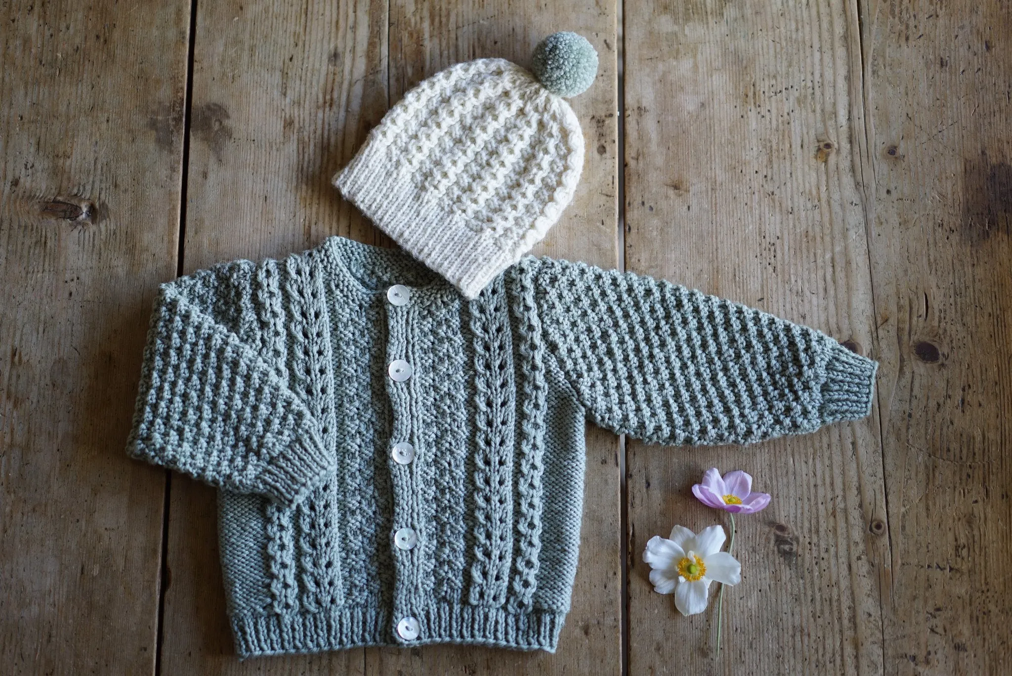 Addison Cardi and Hat Knit Pattern