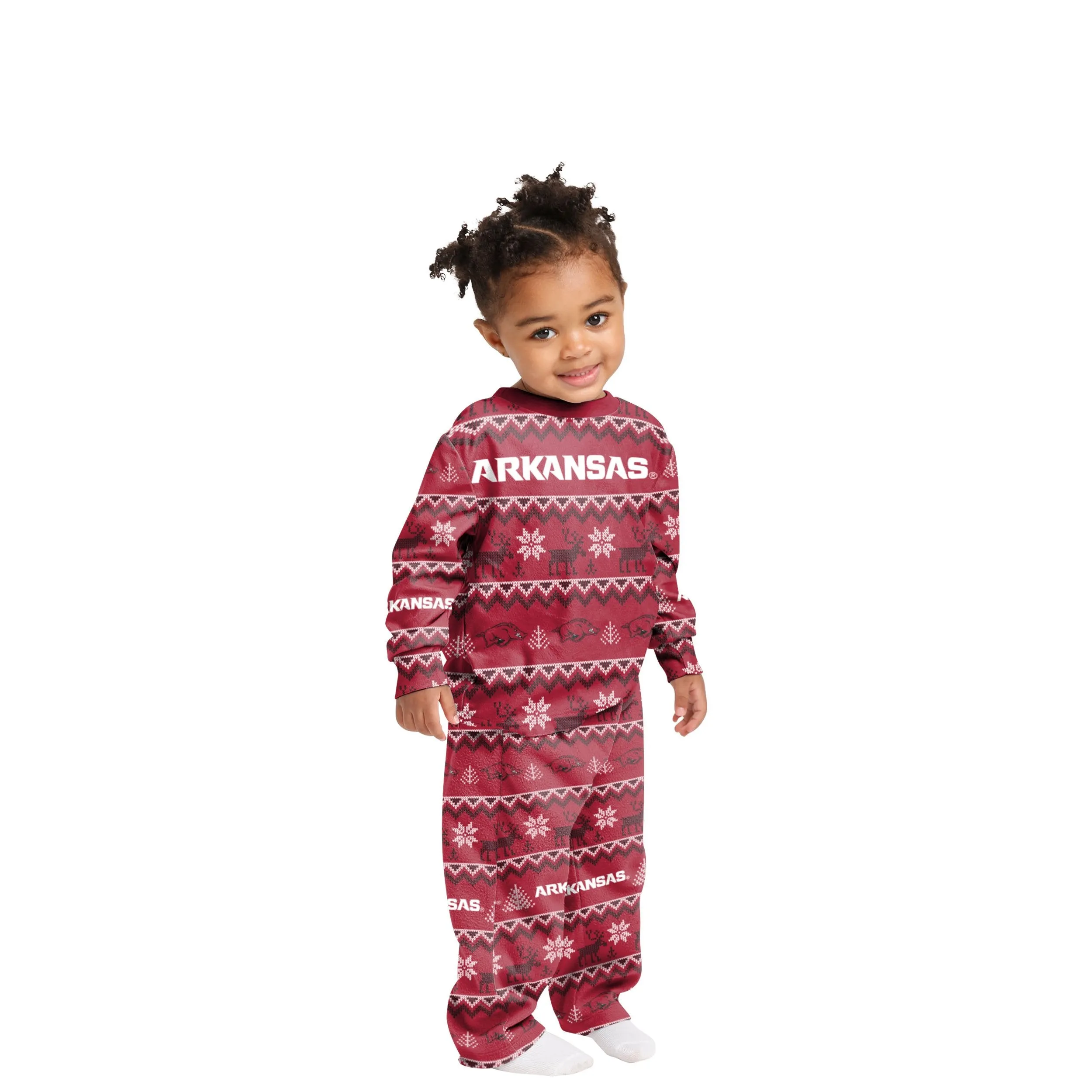 Arkansas Razorbacks NCAA Ugly Pattern Family Holiday Pajamas