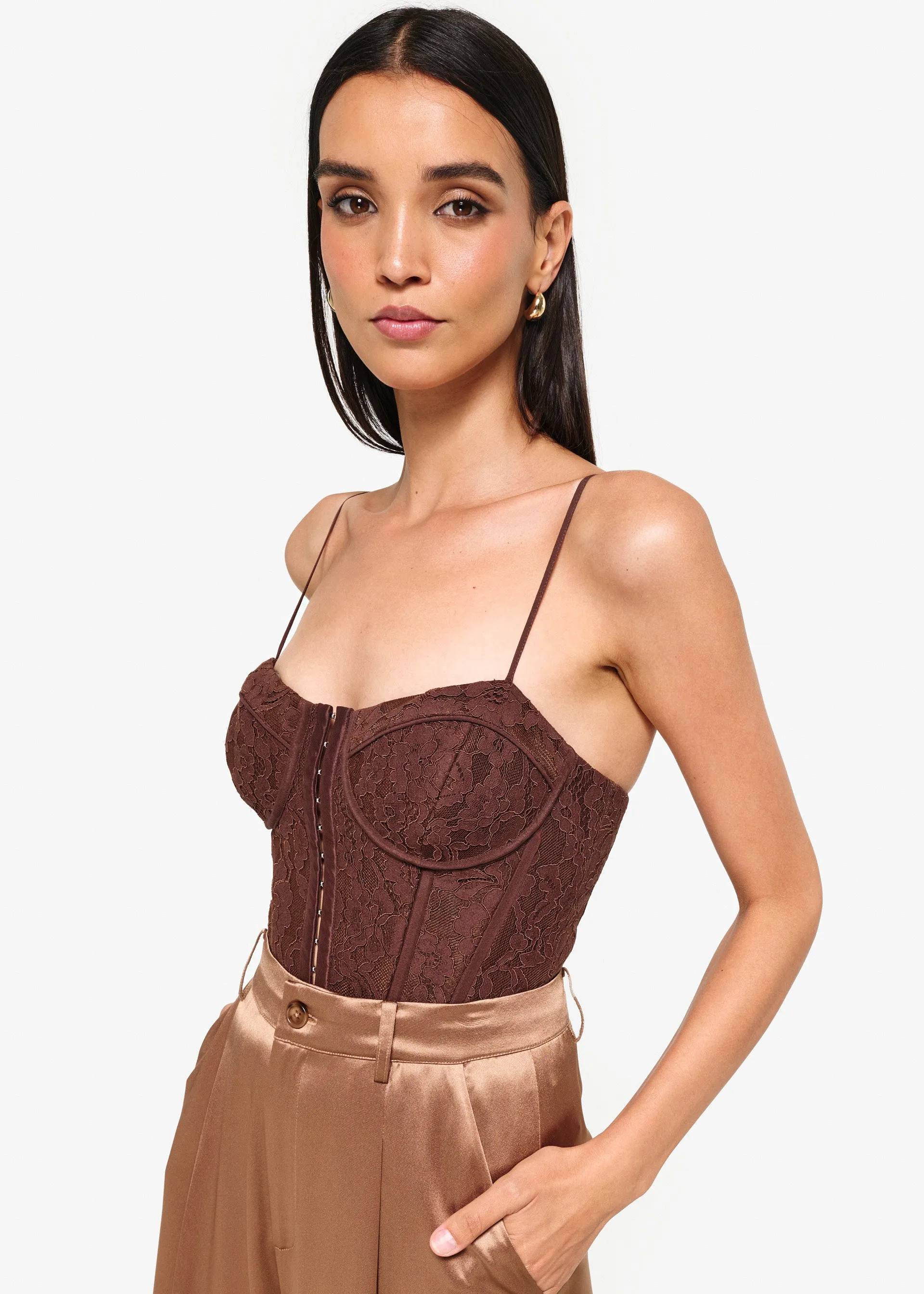 Arlette Corset Bodysuit Java