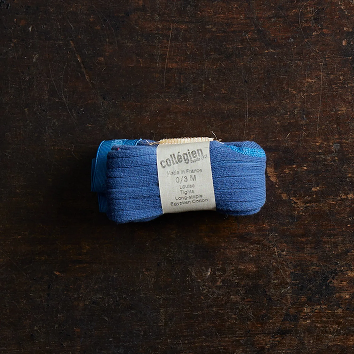 Baby & Kids Cotton Rib Tights - Blue Sapphire