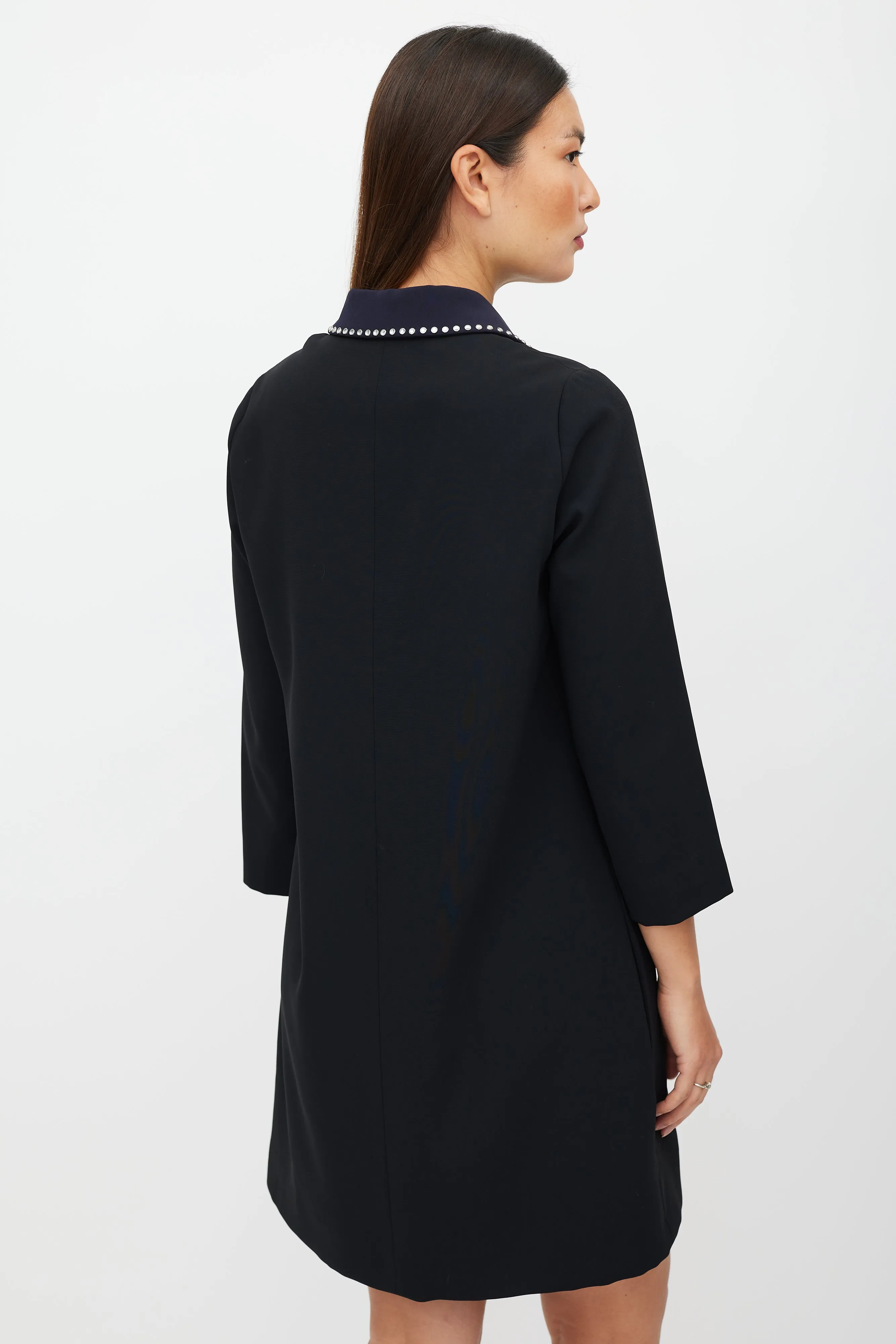 Black & Navy Jewel Dress