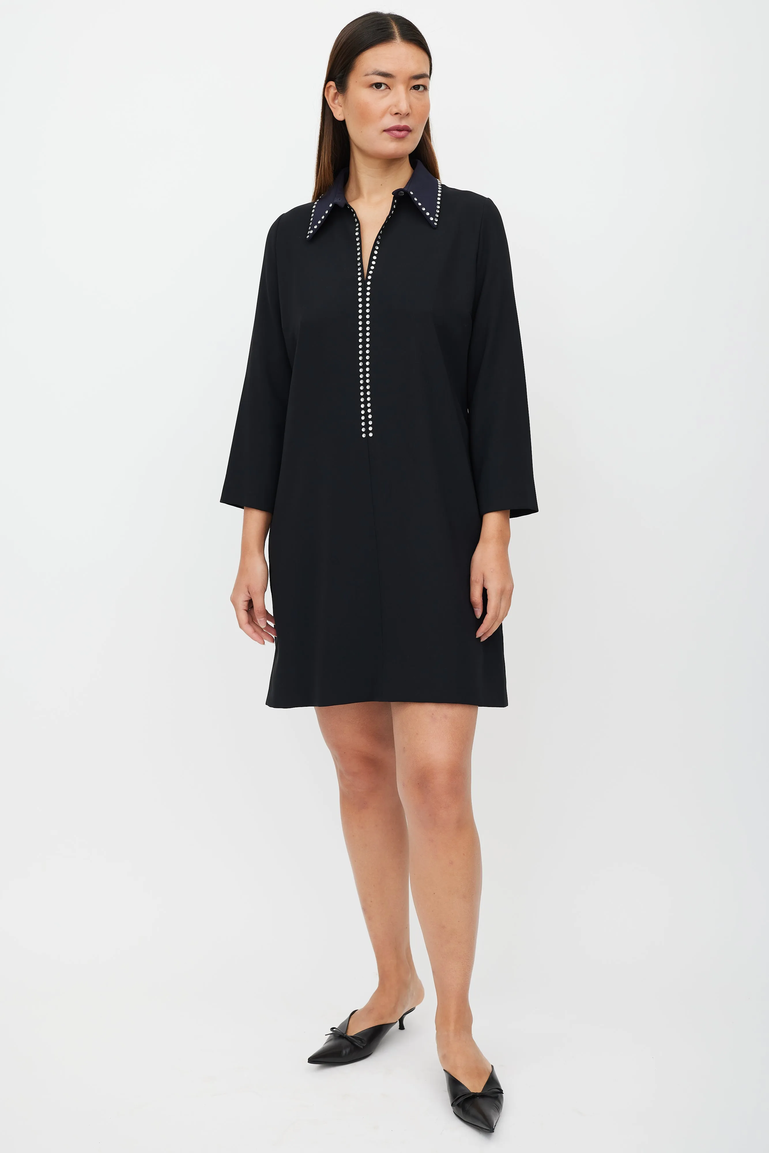 Black & Navy Jewel Dress