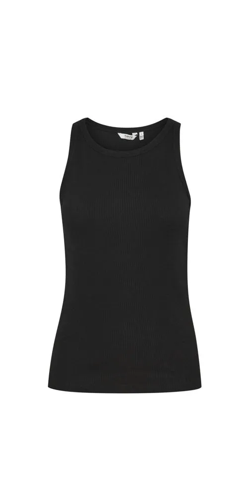 B.Young Ribbed Tank, black