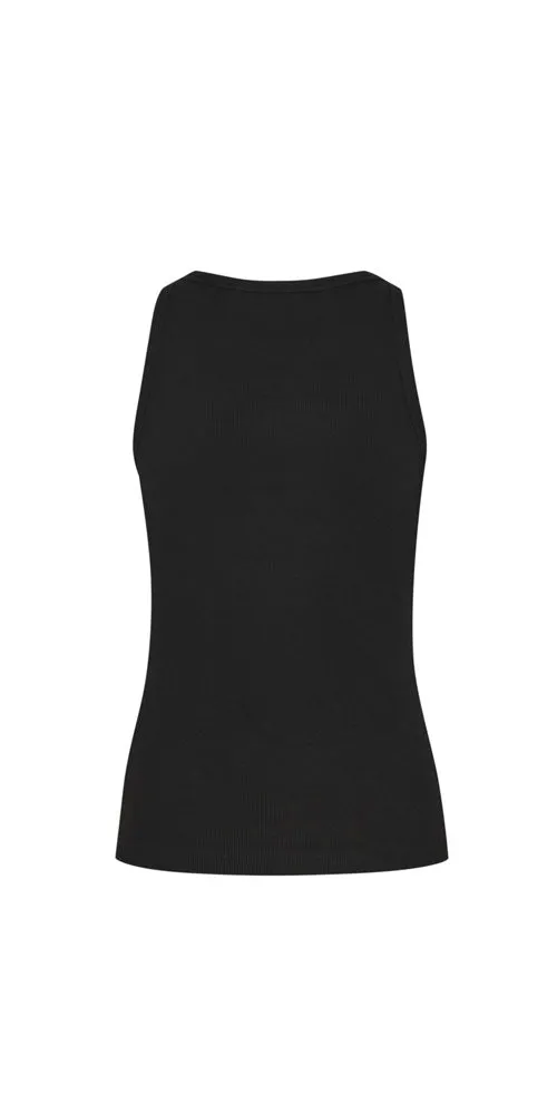 B.Young Ribbed Tank, black