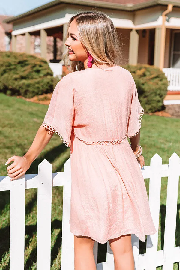 Cabanas And Cuties Embroidered Dress In Pink