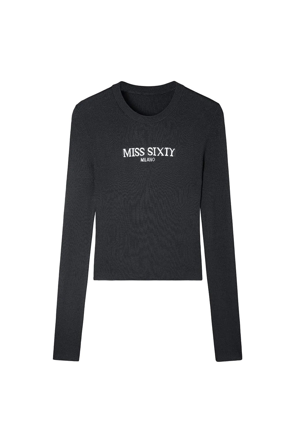 Crew Neck Monogram Jacquard Sweater