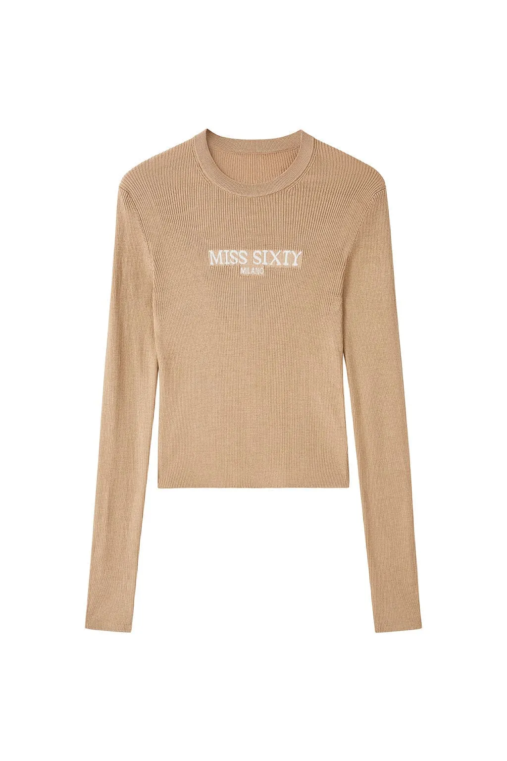 Crew Neck Monogram Jacquard Sweater