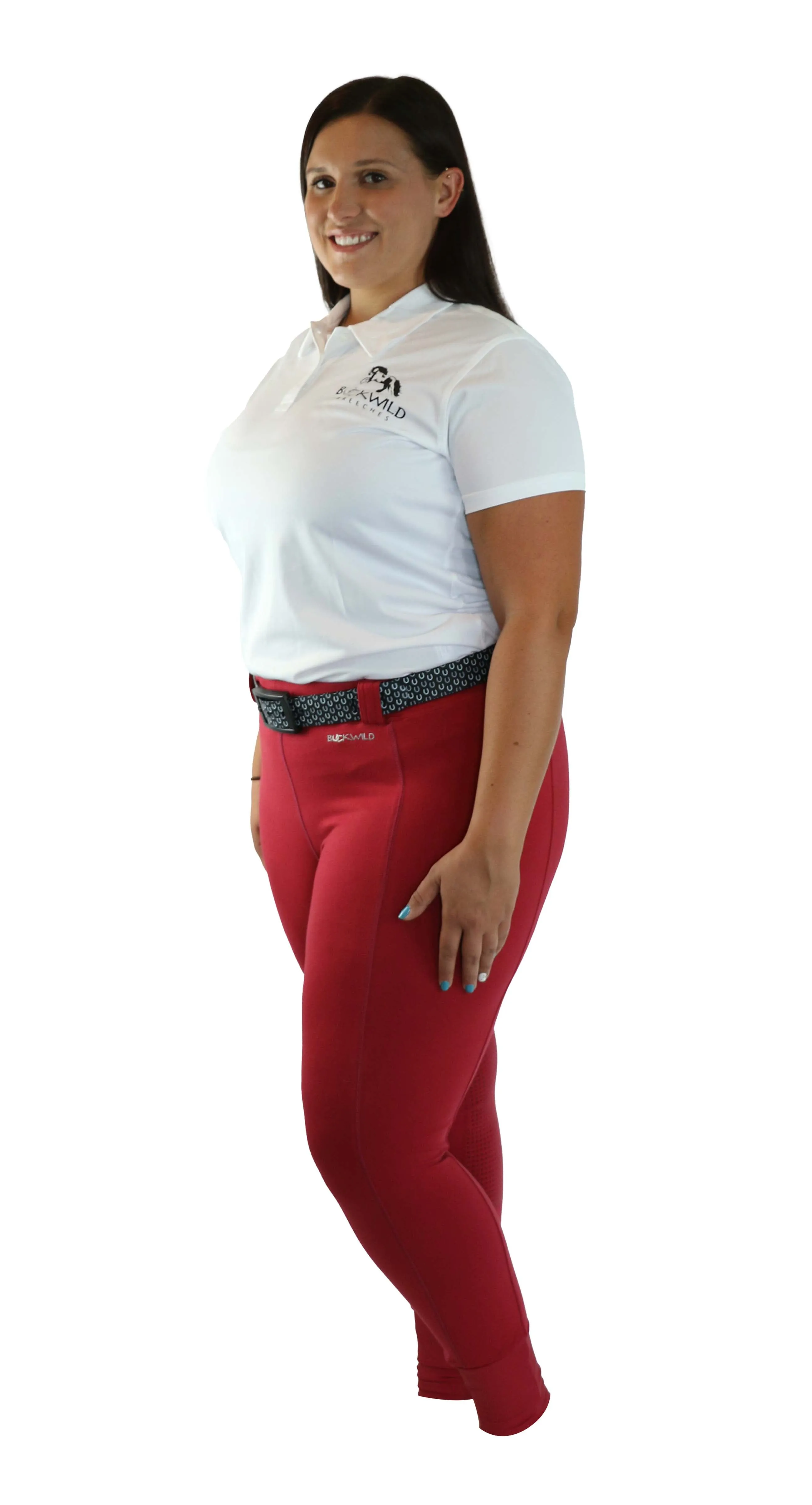 Curvy Riding Tights | Berry
