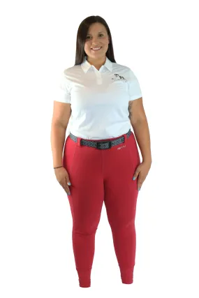 Curvy Riding Tights | Berry