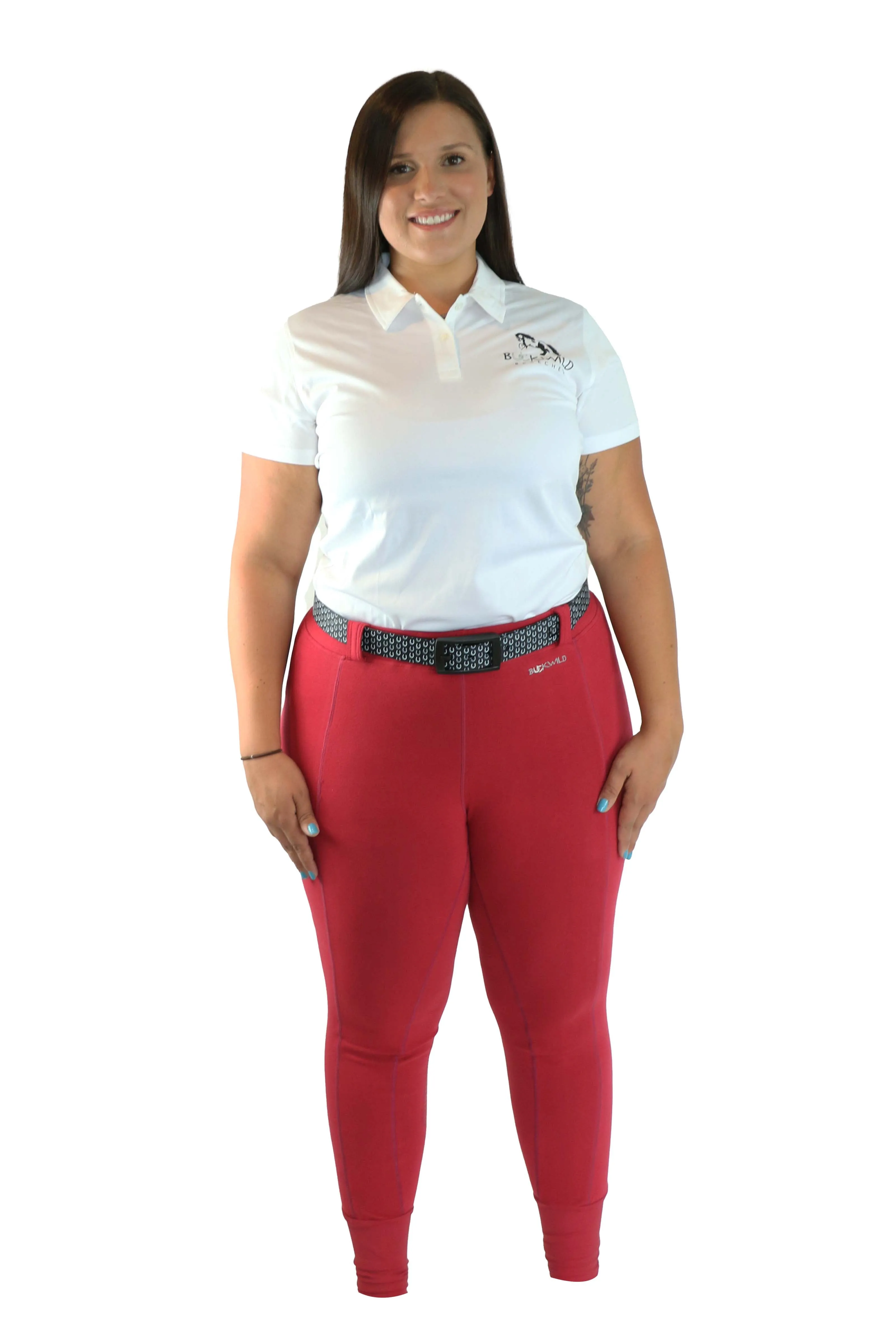 Curvy Riding Tights | Berry