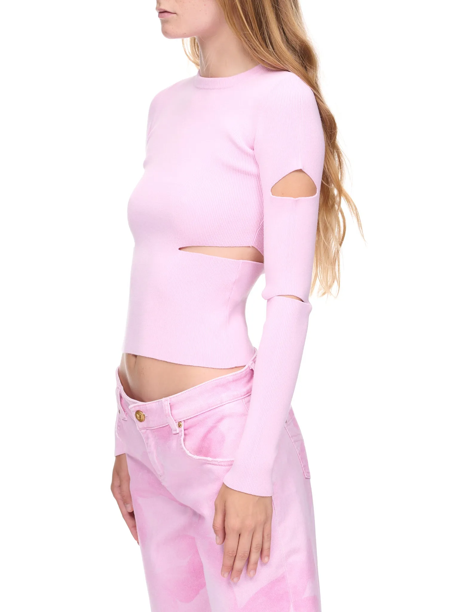 Cut-Out Sweater (2M297S-N0114-LILAC-CHIFFON)