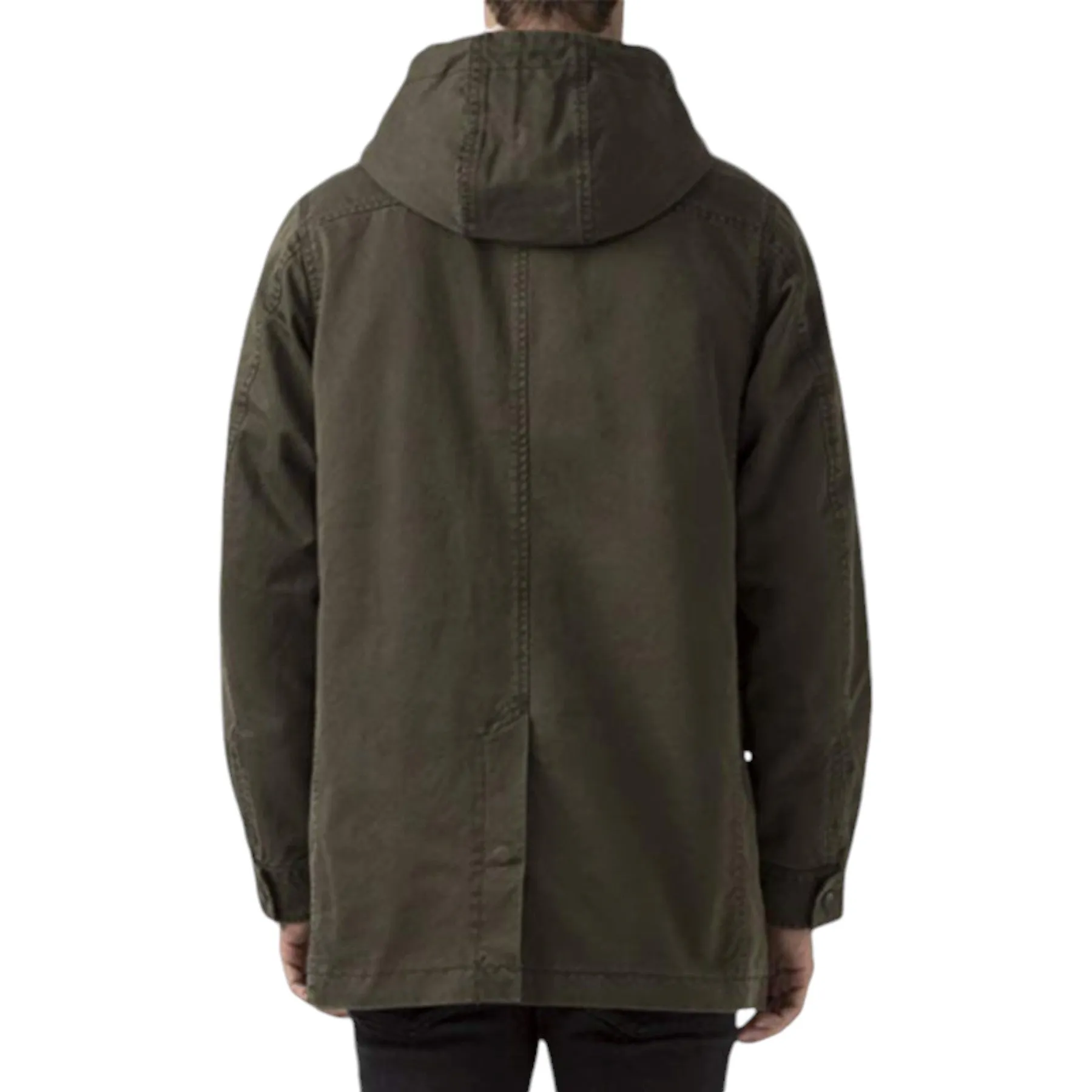 DIESEL J MINAS Mens Parka Jacket Hooded Olive Flip Pockets Casual Outwear Coat