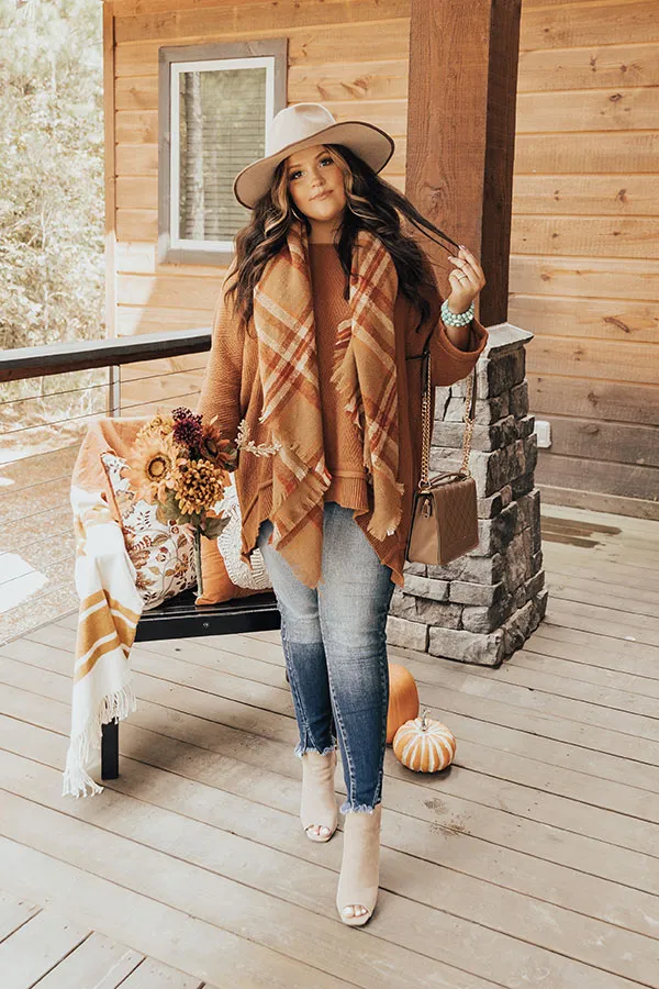Equinox Knit Top In Rust Curves