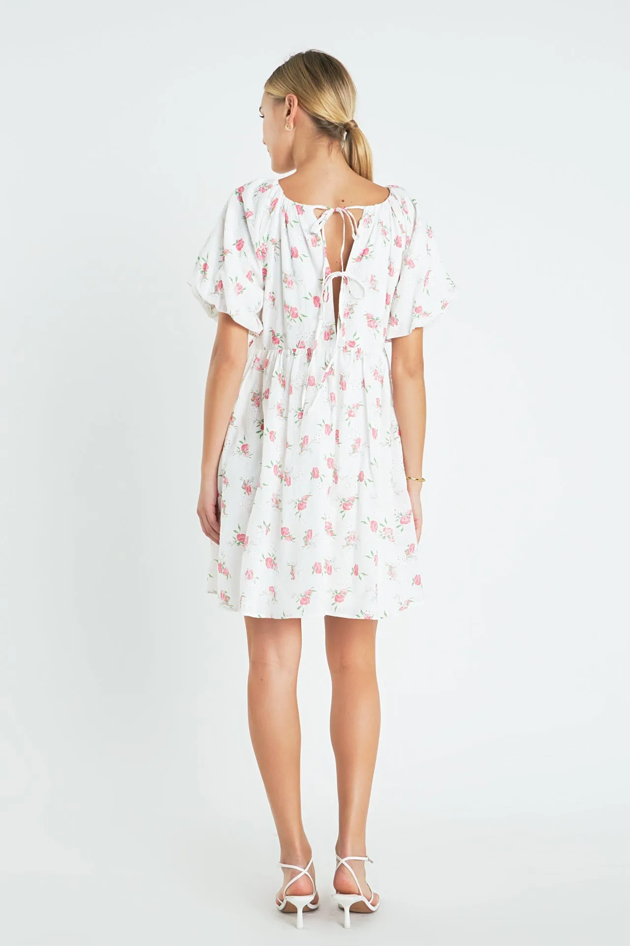 Floral Cotton Embroidered Dress