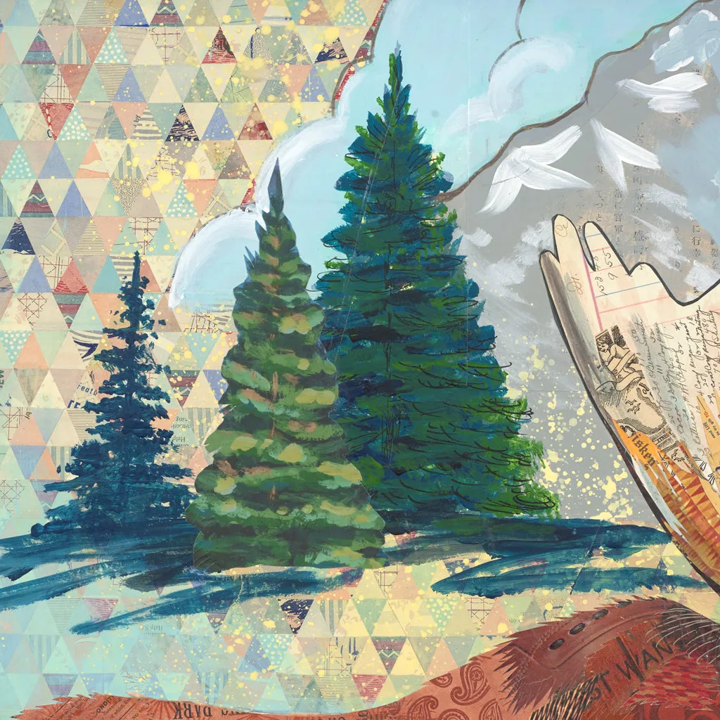 GRAND LAKE SKETCHBOOK original paper collage