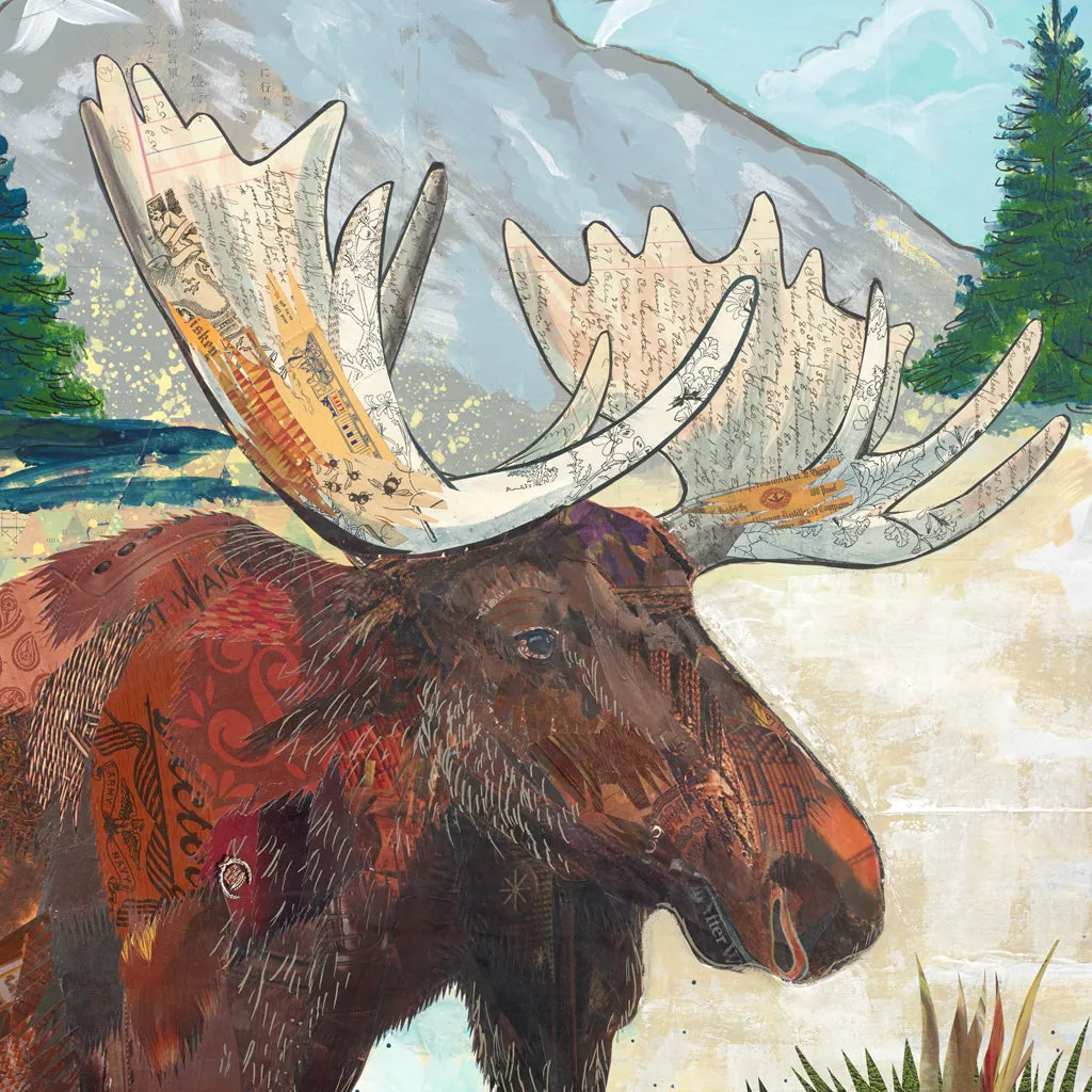 GRAND LAKE SKETCHBOOK original paper collage