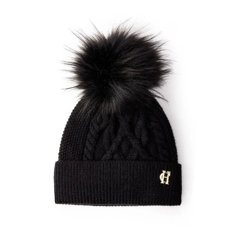 Holland Cooper Cortina Ladies Bobble Hat - Black
