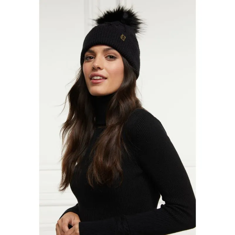 Holland Cooper Cortina Ladies Bobble Hat - Black