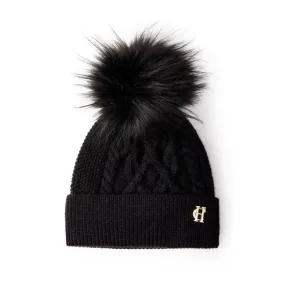 Holland Cooper Cortina Ladies Bobble Hat - Black