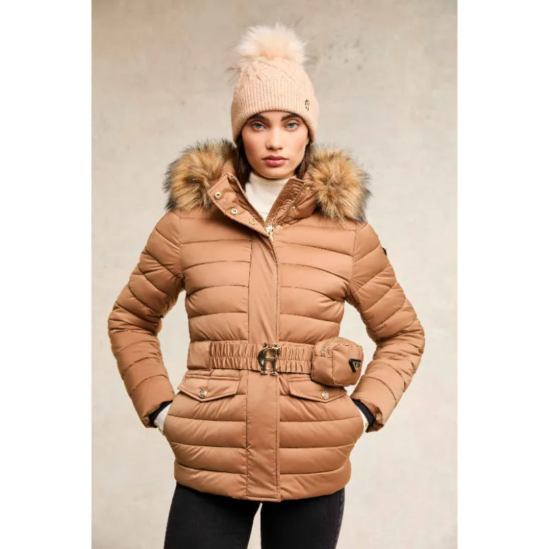 Holland Cooper Cortina Ladies Bobble Hat - Camel Champagne