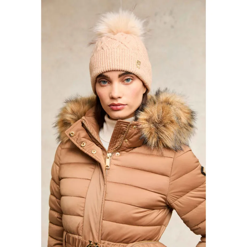 Holland Cooper Cortina Ladies Bobble Hat - Camel Champagne