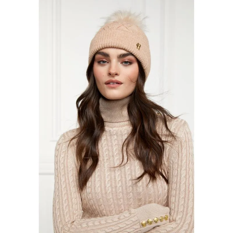 Holland Cooper Cortina Ladies Bobble Hat - Camel Champagne