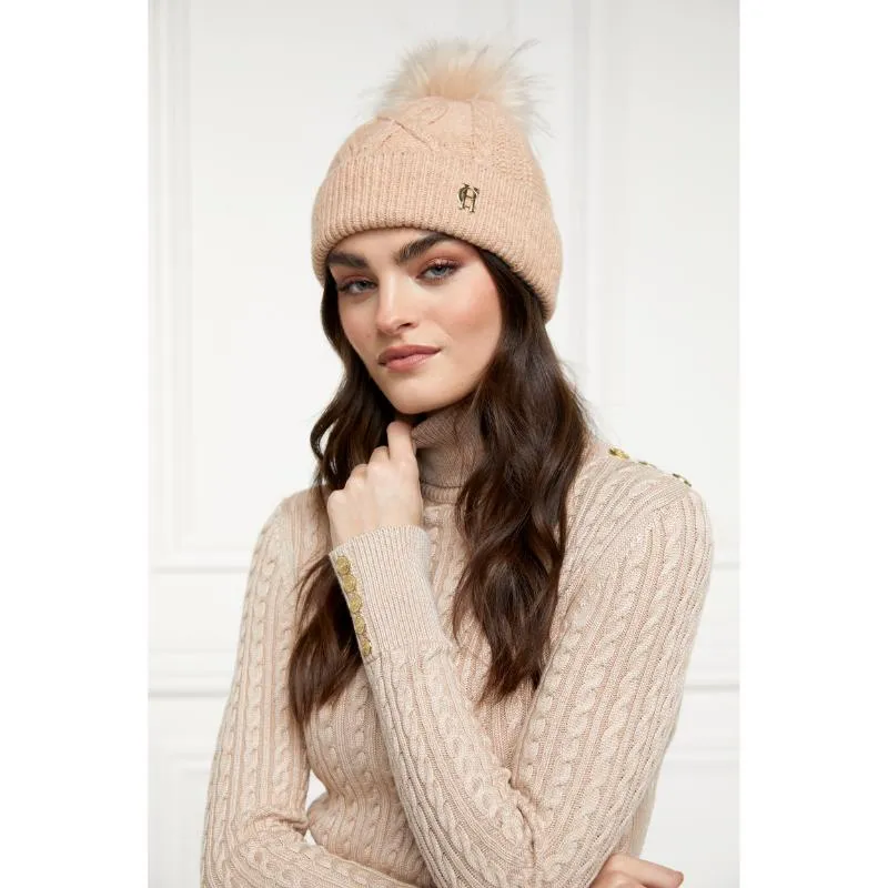 Holland Cooper Cortina Ladies Bobble Hat - Camel Champagne