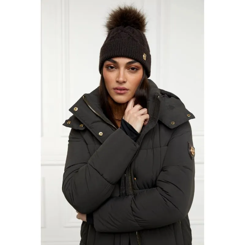 Holland Cooper Cortina Ladies Bobble Hat - Chocolate Mink