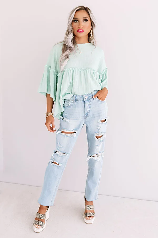 KanCan The Charlie High Waist Distressed Mom Jean