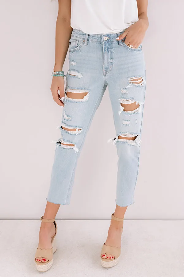 KanCan The Charlie High Waist Distressed Mom Jean