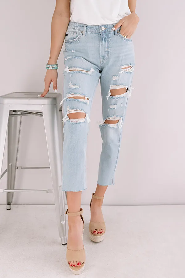KanCan The Charlie High Waist Distressed Mom Jean