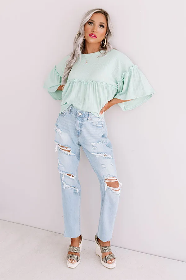 KanCan The Charlie High Waist Distressed Mom Jean