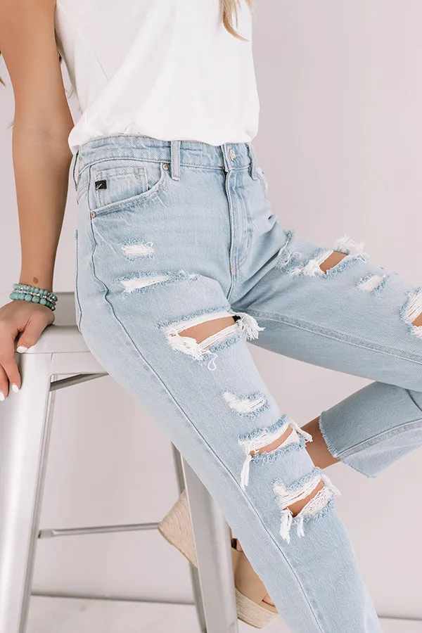 KanCan The Charlie High Waist Distressed Mom Jean