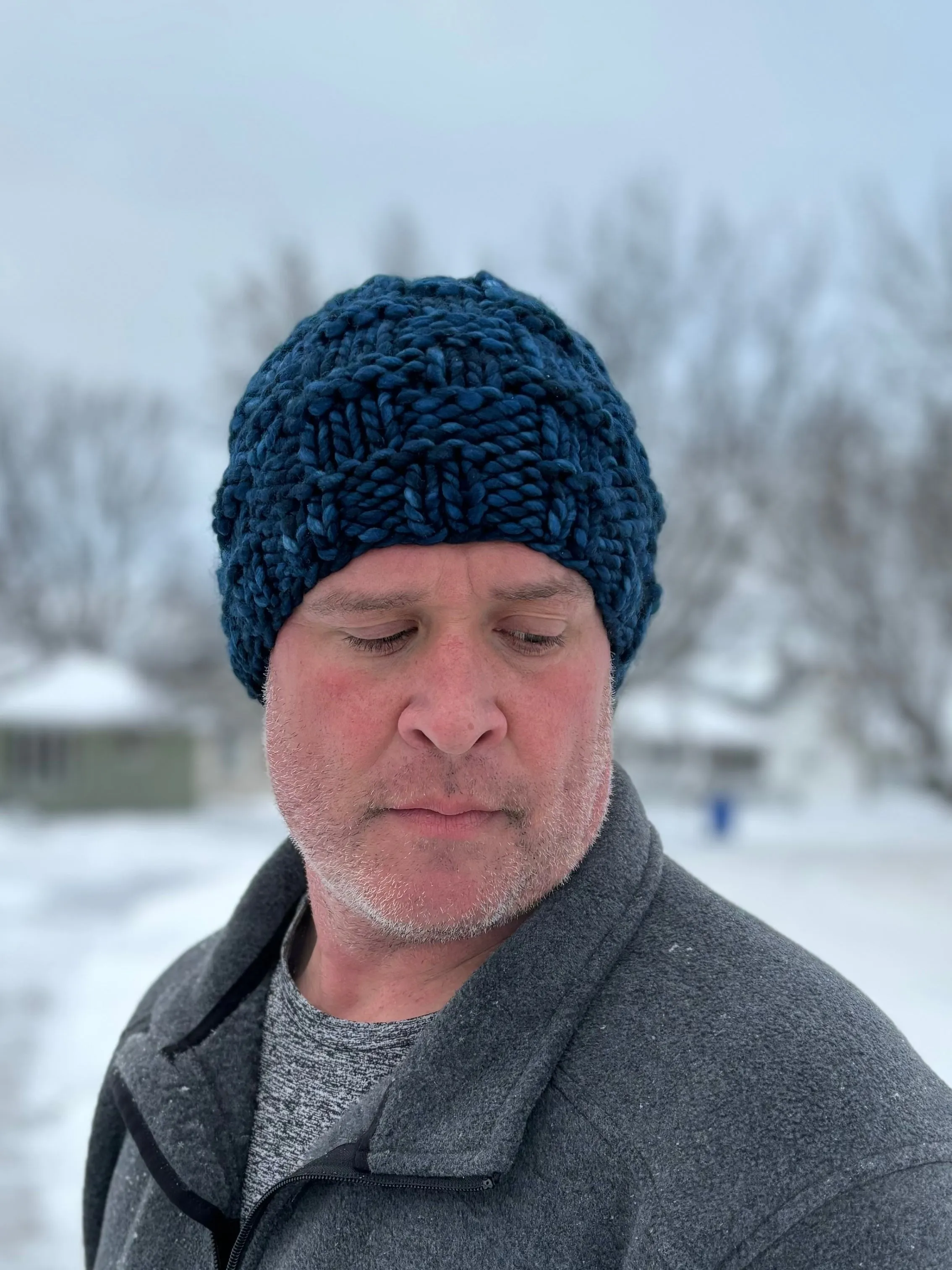 KNIT Pattern for Classic Men's Basket Weave Beanie | Knit Hat Pattern | Hat Knitting Pattern | DIY Written Knit Instructions