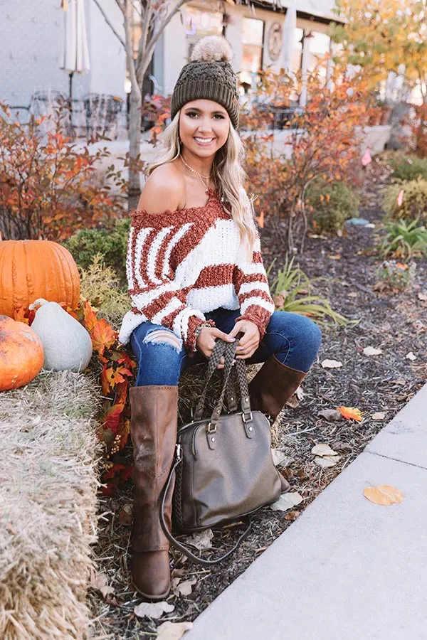 Latte Meet Up Stripe Sweater