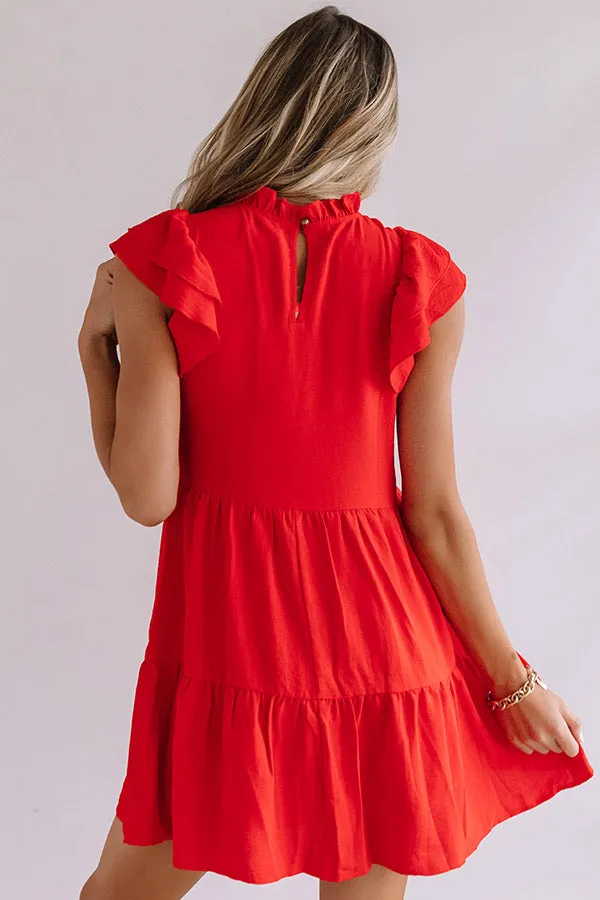Lead The Way Shift Dress in Scarlet