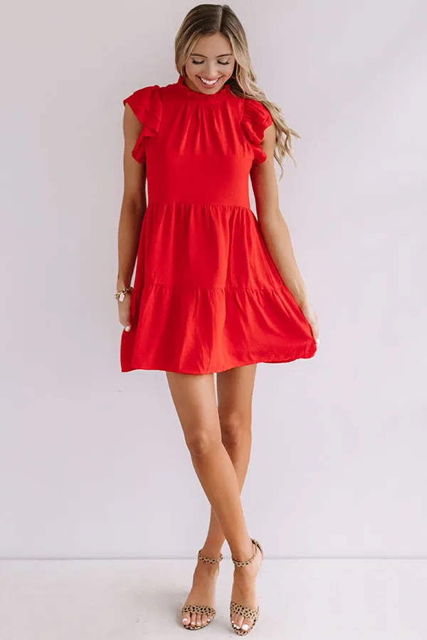 Lead The Way Shift Dress in Scarlet