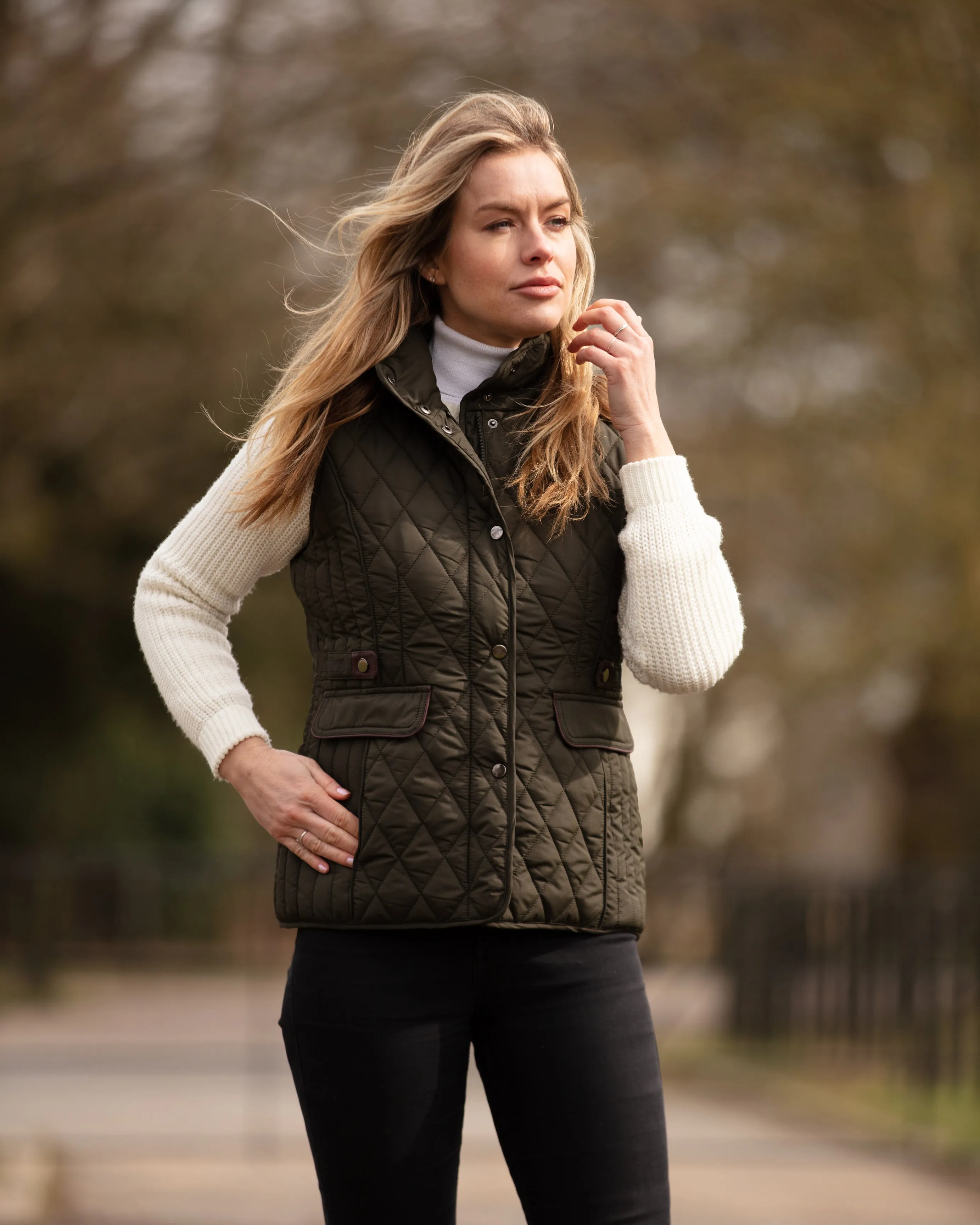 LJ001 - Ladies Maya Quilted Gilet - GREEN