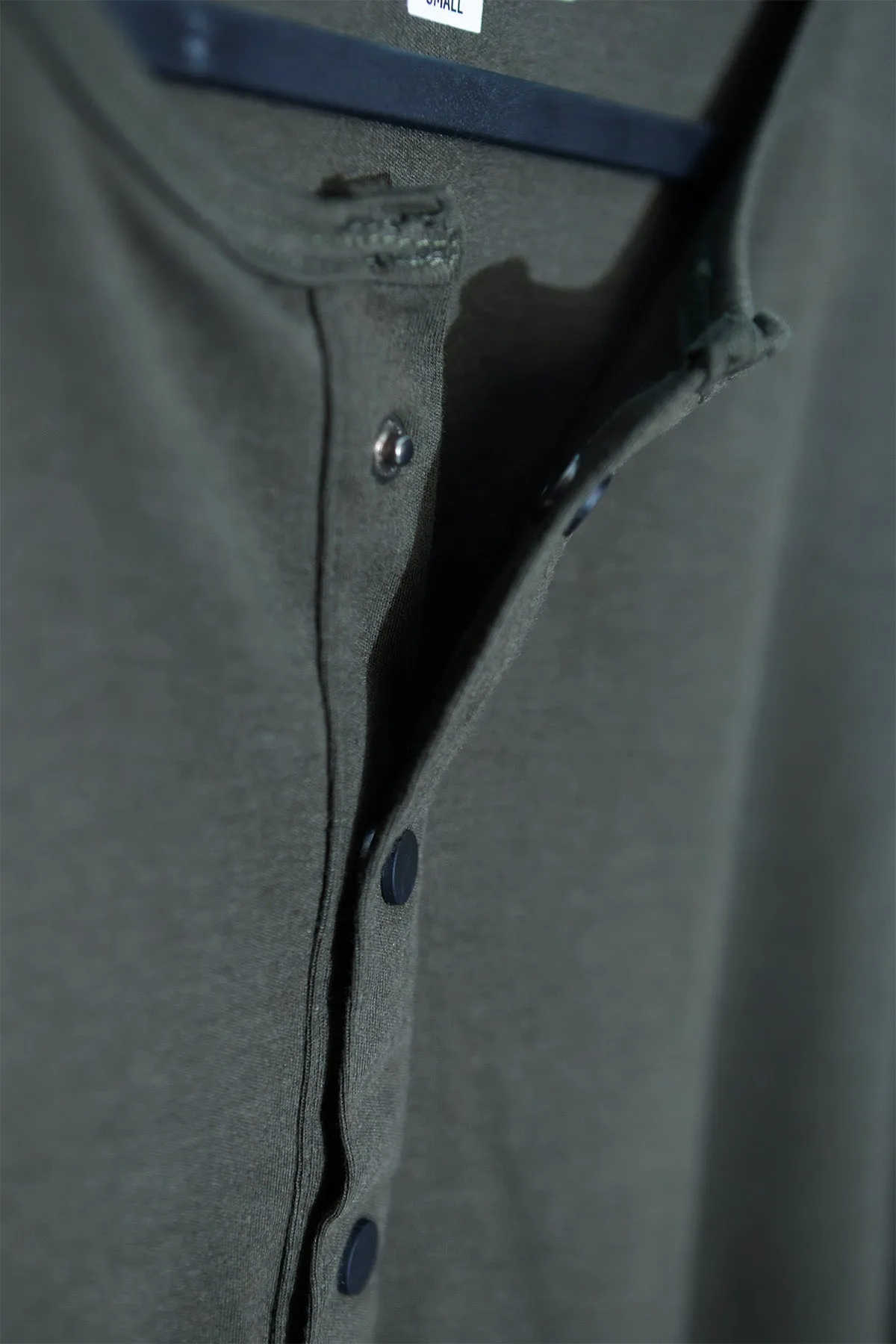 Men's Henley Shirt - Lunar Green