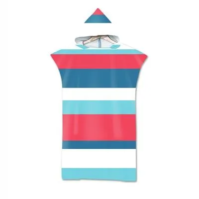 Outdoor Swimming Pool Beach Towels Microfiber Changing Robe Cloak Man Woman Bathrobe Hooded Surf Poncho Towel Swimsuit Beachwear