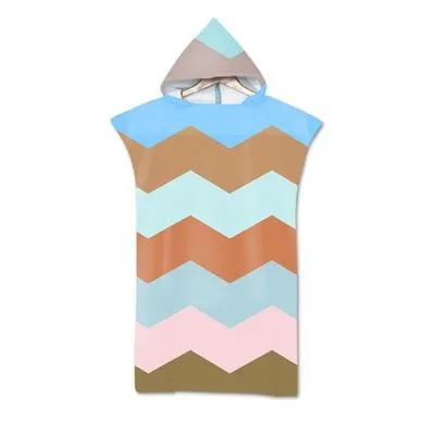 Outdoor Swimming Pool Beach Towels Microfiber Changing Robe Cloak Man Woman Bathrobe Hooded Surf Poncho Towel Swimsuit Beachwear