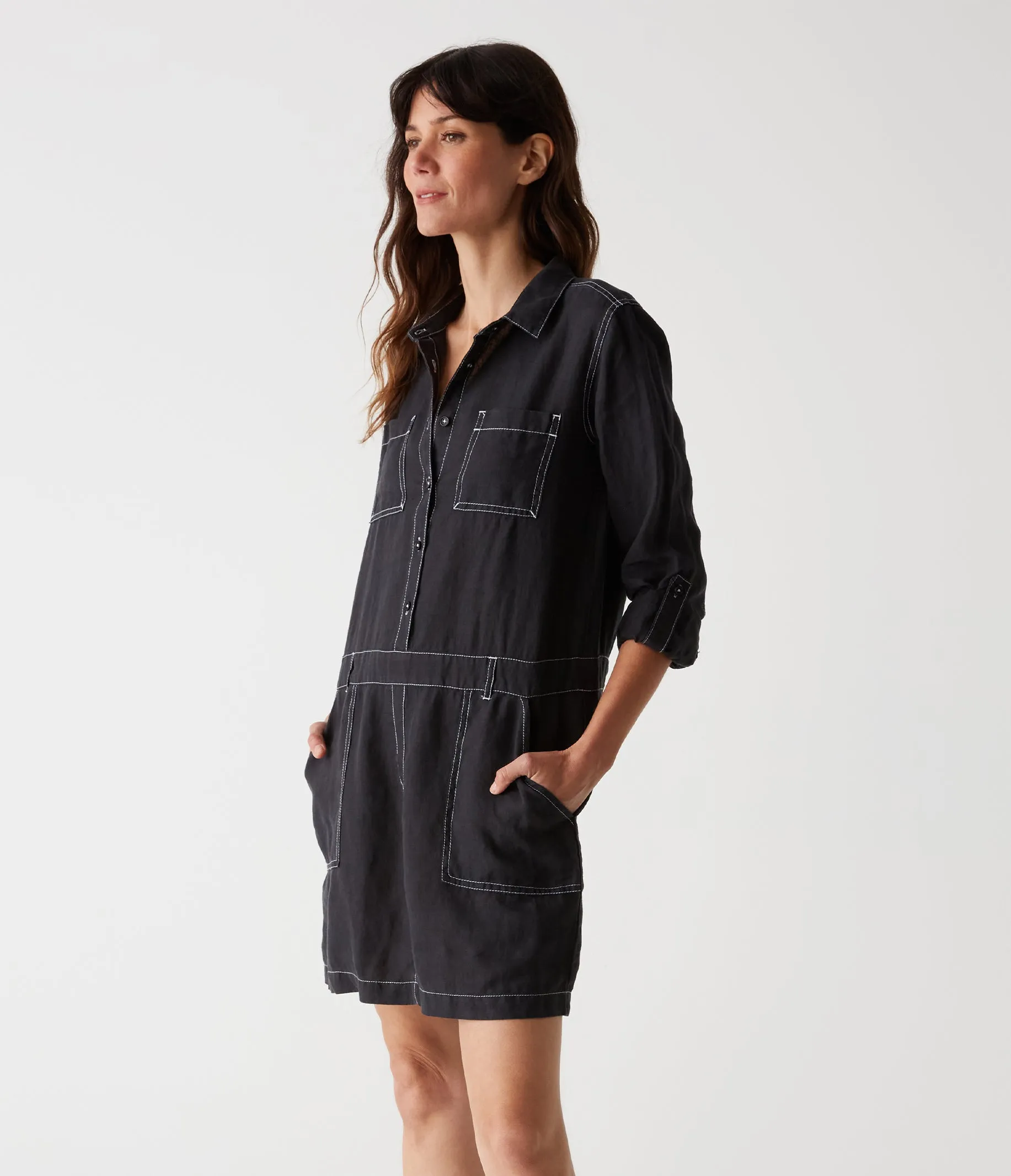 Pilar Linen Shirt Dress