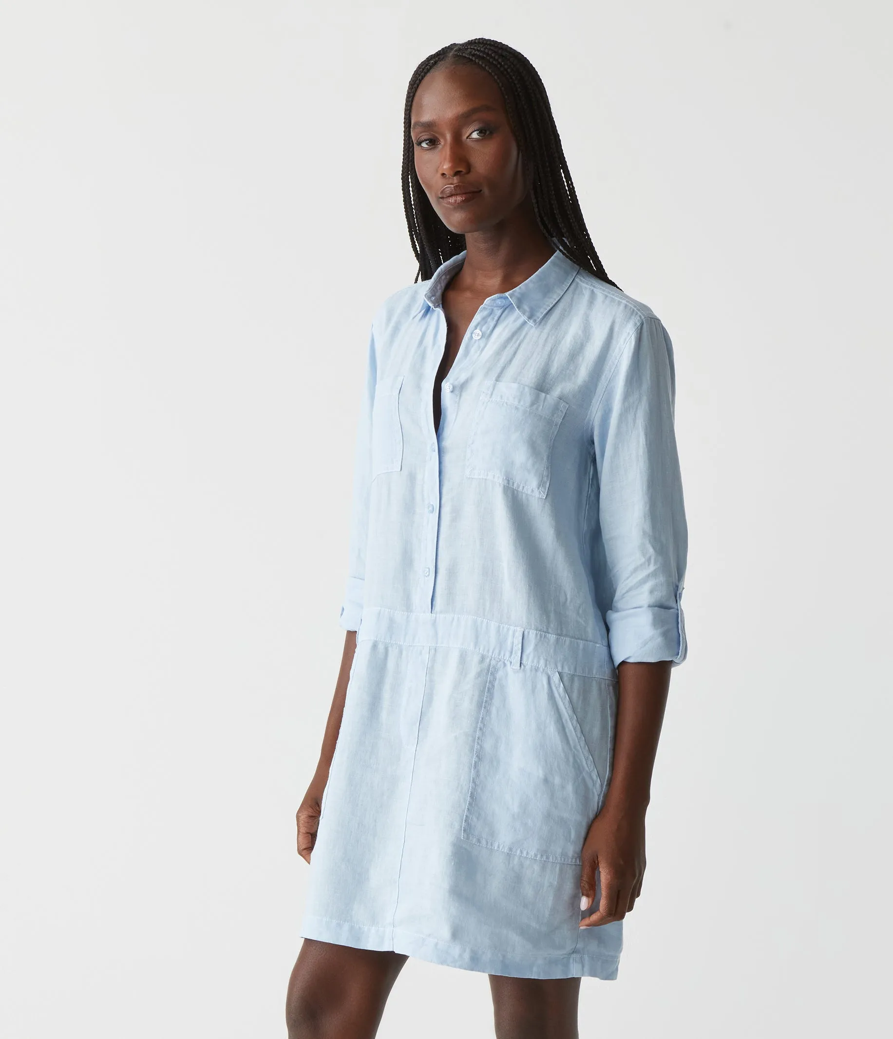 Pilar Linen Shirt Dress