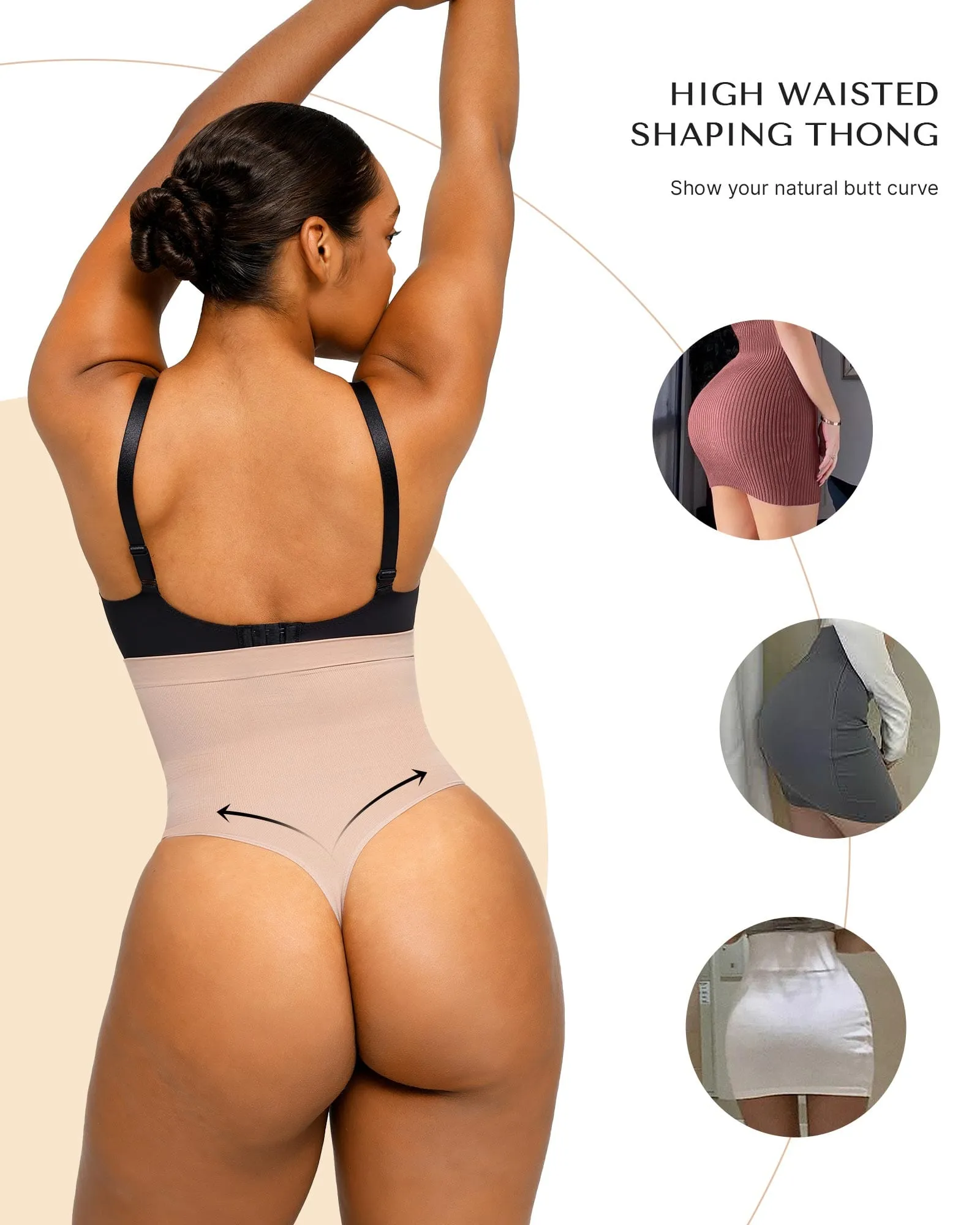 PowerConceal™ Waist Slimming Thong Underwear Shapewear Tummy Control