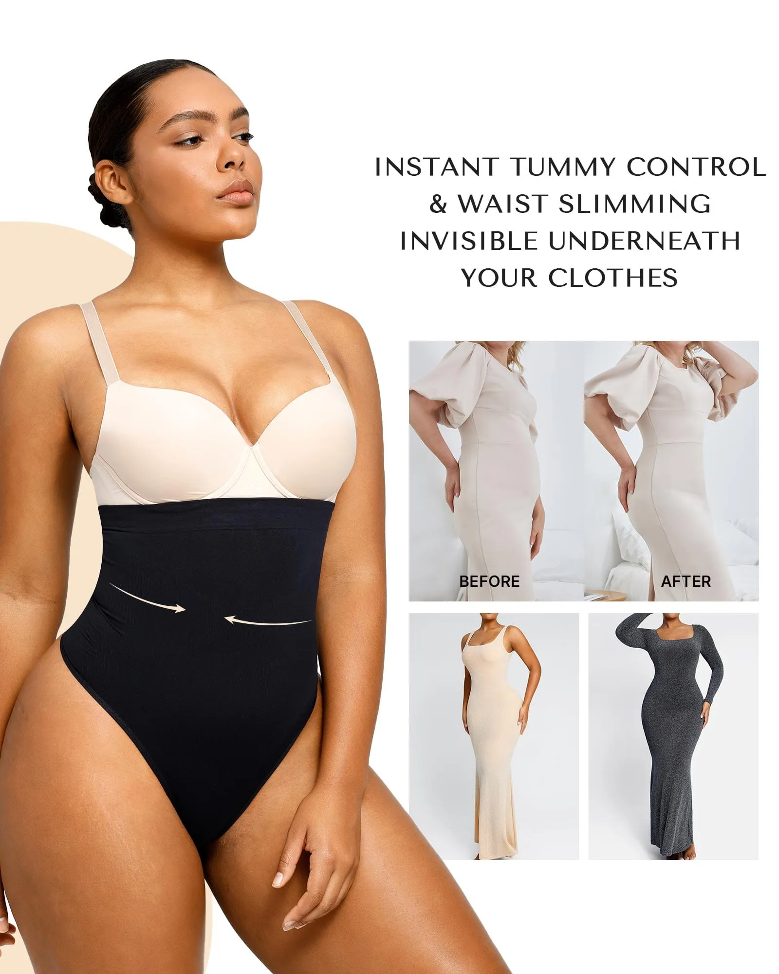 PowerConceal™ Waist Slimming Thong Underwear Shapewear Tummy Control