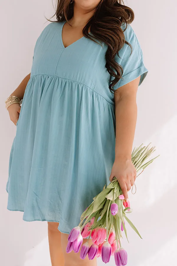 Pretty In Punta Cana Babydoll Dress In Limpet Shell Curves