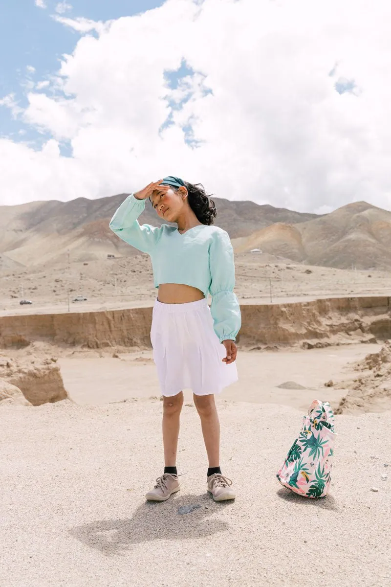 Puff sleeve crop top