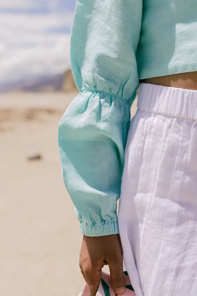 Puff sleeve crop top