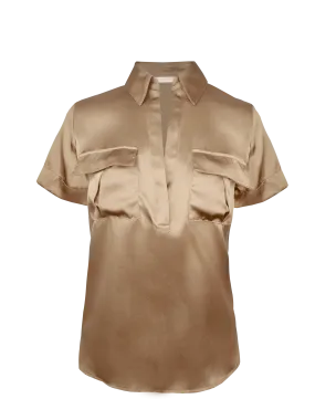 Safari Short Sleeve Henley - Dune Sand