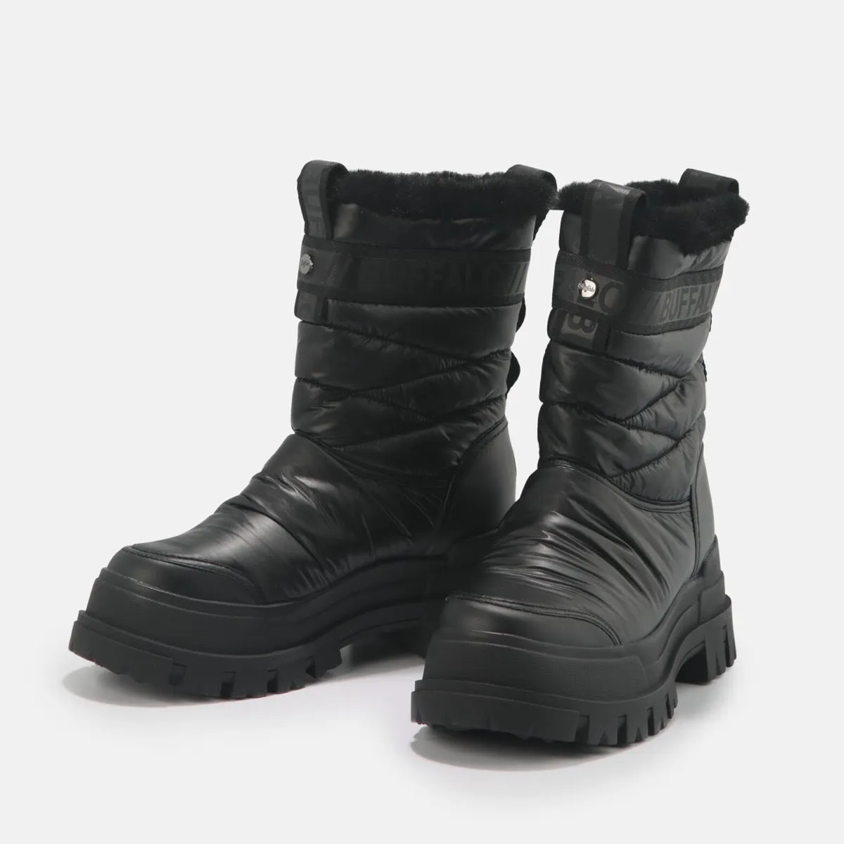 Scarpe BUFFALO Stivaletti Vegan linea Aspha Quilt colore Nero